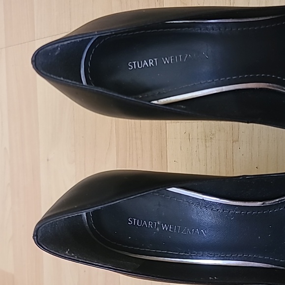Stuart Weitzman High Heels pumps CURVIA NAPPA BLACK Leather Size 7.5 - Picture 5 of 10